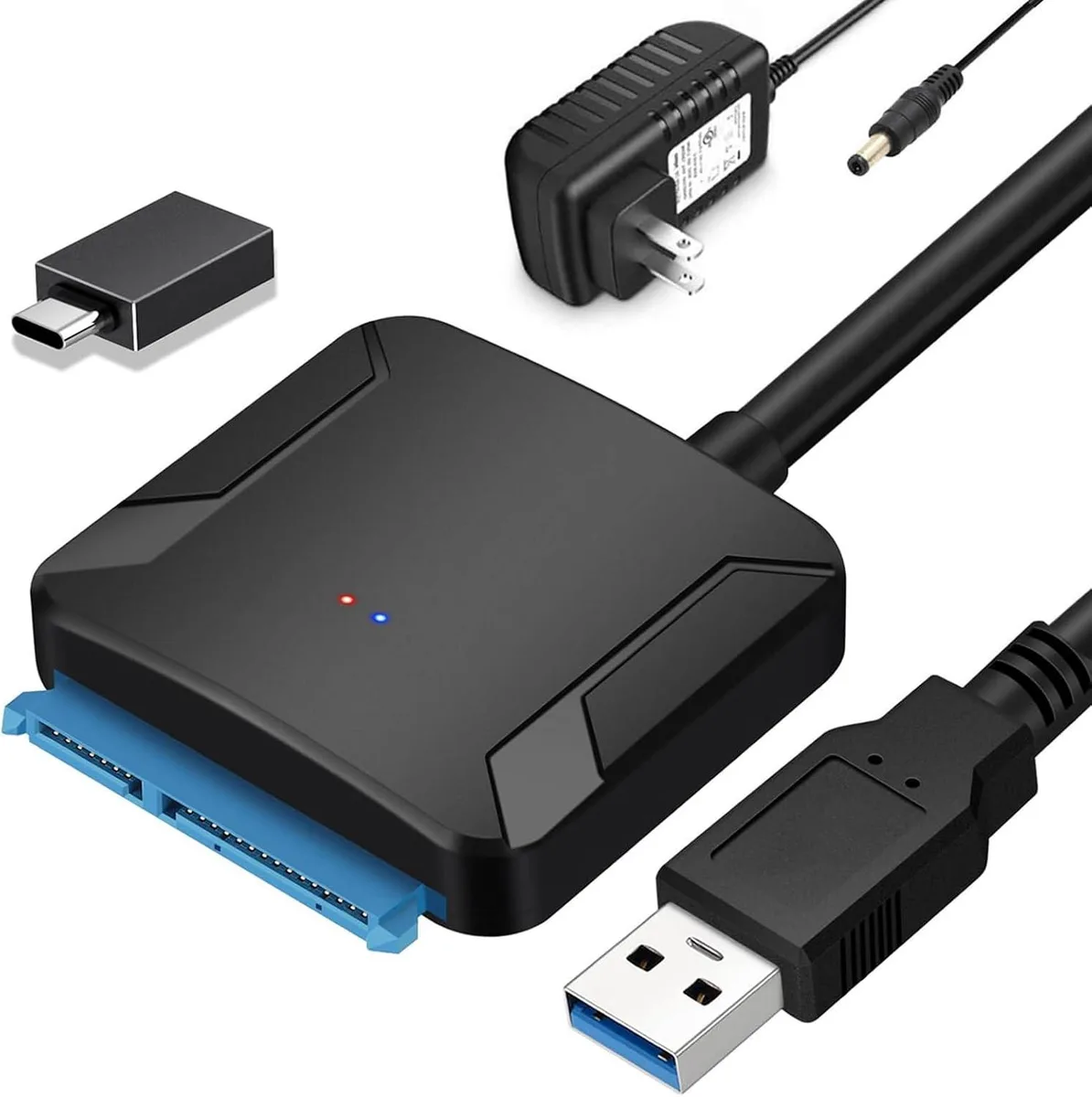 Bailink Bailink SATA to USB 3.0 Adapter for 2.5" 3.5" SSD HDD with 12V Power Adapter — product photo