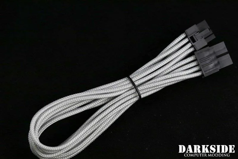 Darkside Computer Modding Darkside Computer Modding 8-Pin PCI-E 12" HSL Single Braid Extension Cable Titanium Gray — product photo