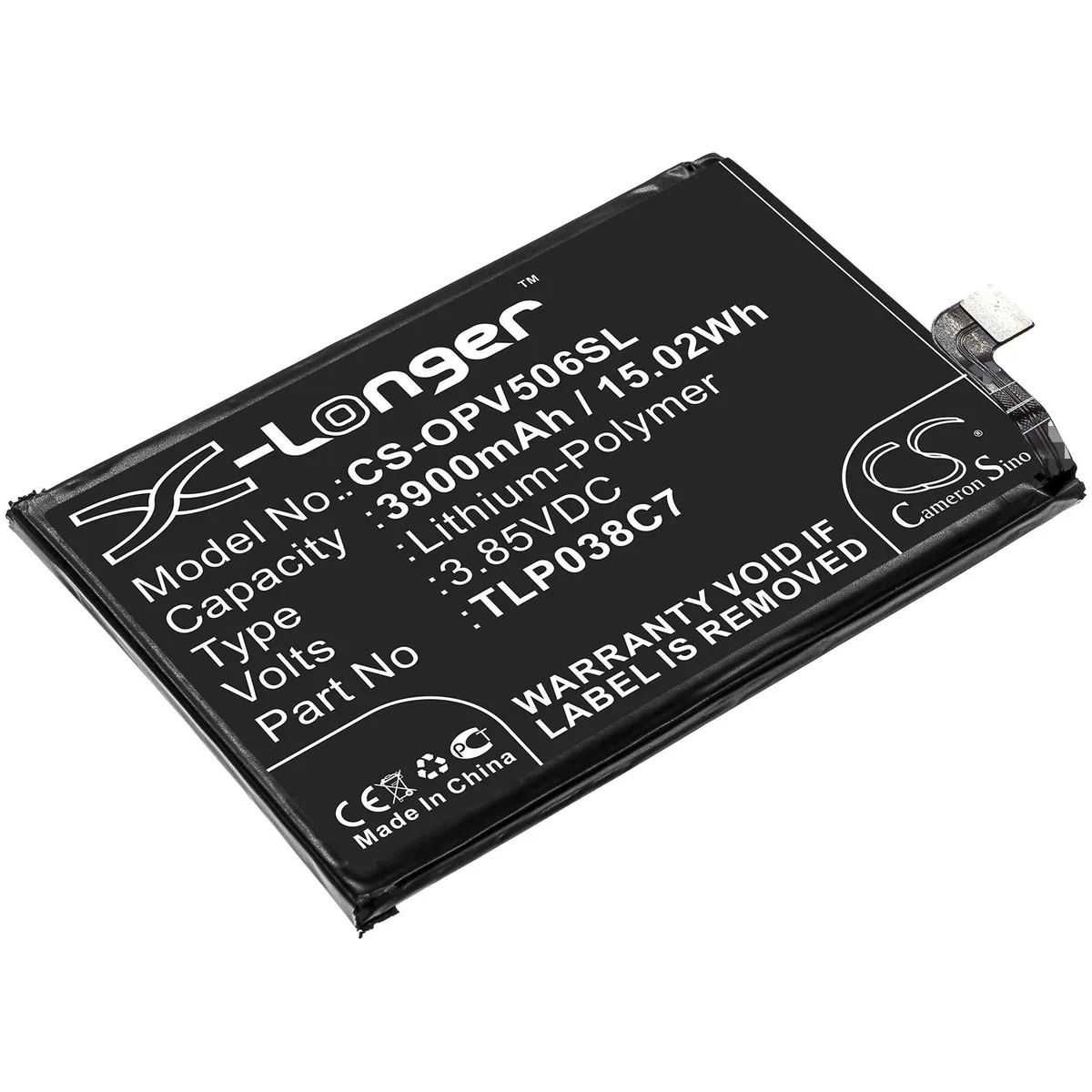 Cameron & Co Cameron & Co DS-CS-OPV506SL 3.85V 3900mAh Li-Polymer cell phone battery — product photo