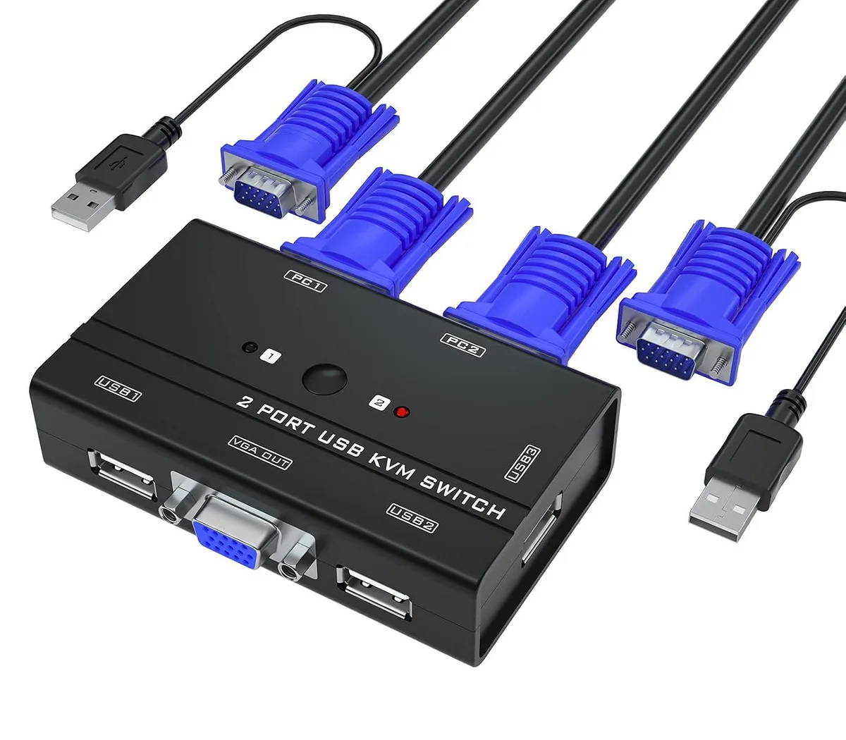 Explus-C Explus-C 2-Port USB VGA KVM Switch with 3 USB 2.0 Hubs — product photo