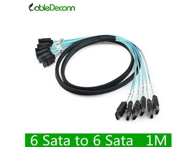 Manw Manw 6pcs SATA SAS Cable 1M 6Gbps — product photo