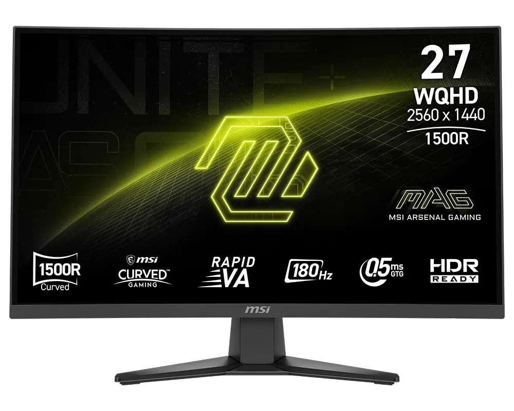 MSI MSI MAG 275CQF E18 27" 180 Hz curved gaming monitor — product photo