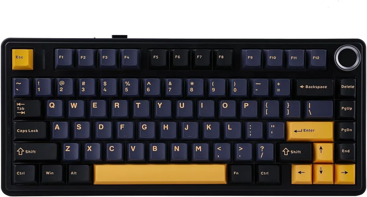 iworkmart iworkmart F75 Gasket Mechanical Gaming Keyboard 75% Hot Swappable Knob Black Crescent Switch — product photo