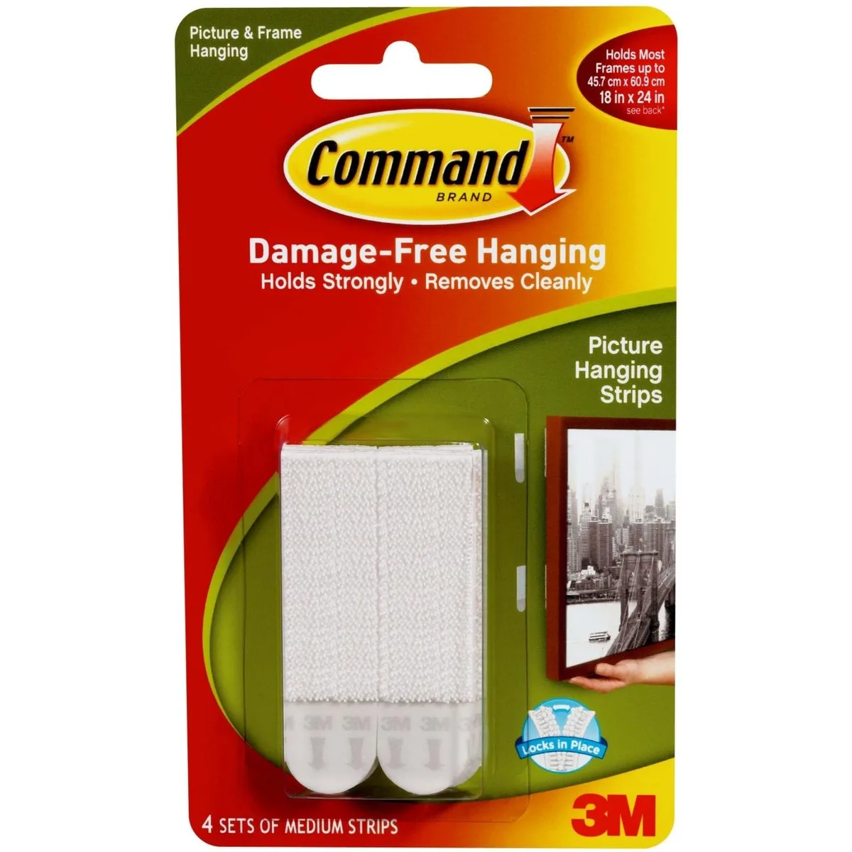 3M 3M 172014PKES Picture Hanging Strips White 8 Pack — product photo