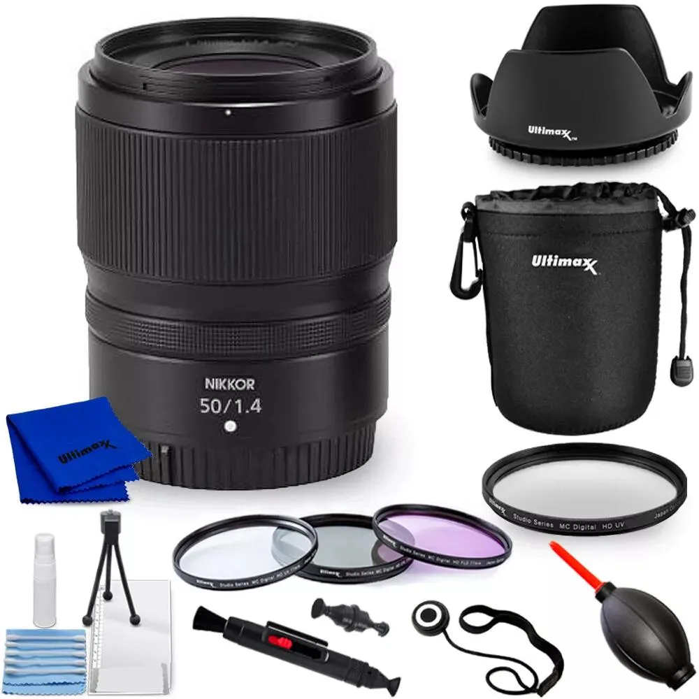 Nikon Global Nikon NIKKOR Z 50mm f/1.4 Lens 10PC Accessory Bundle camera lens — product photo