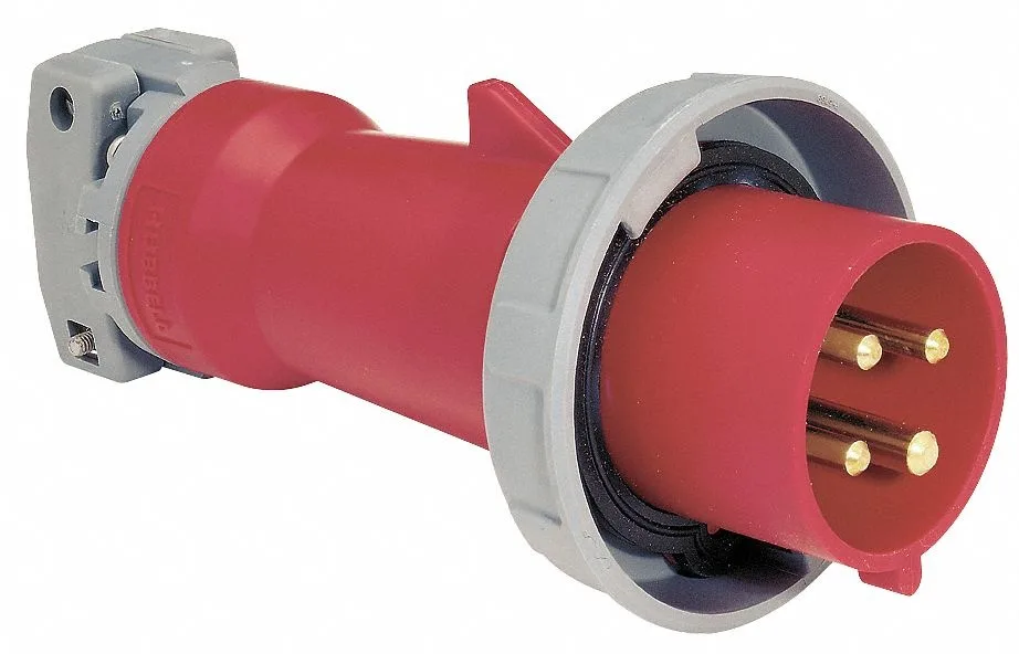 Hubbell Incorporated Hubbell Incorporated HBL460P7W Watertight Pin &amp; Sleeve Plug 60 A Red — product photo
