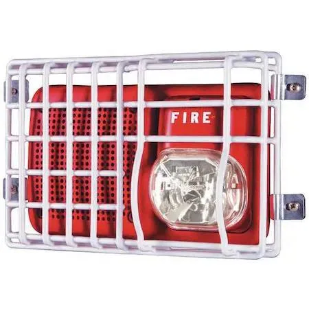 Safety Technology International Safety Technology International STI-9717 Audible Strobe Guard Steel Flush White — product photo