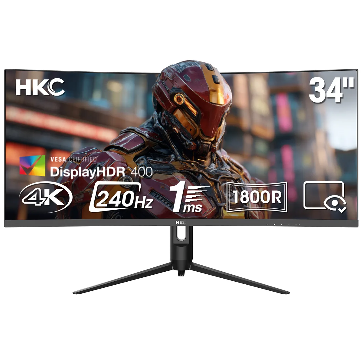 HKC HKC CG345UK 34" 240Hz curved gaming monitor — product photo