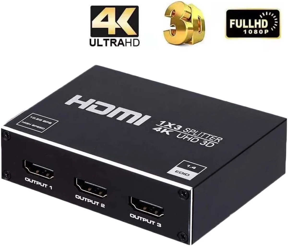 Vszerda Vszerda HDMI Splitter 1 in 3 Out 4K@30Hz Metal Case — product photo
