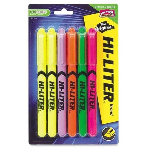 Avery Avery 23565 Hi-Liter Pen Style Highlighter Chisel Assorted 6 Pack — product photo