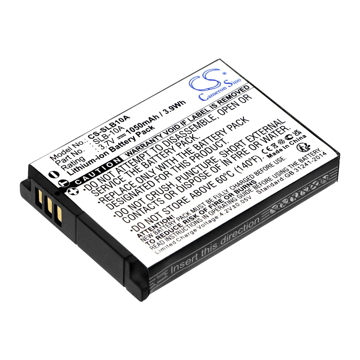 Cameron & Co Cameron & Co camera battery SLB-10A 1.05 Ah Li-ion black — product photo