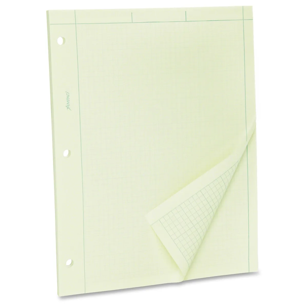 TOPS TOPS 22142 Green Quadrille Pad 100 Sheets — product photo