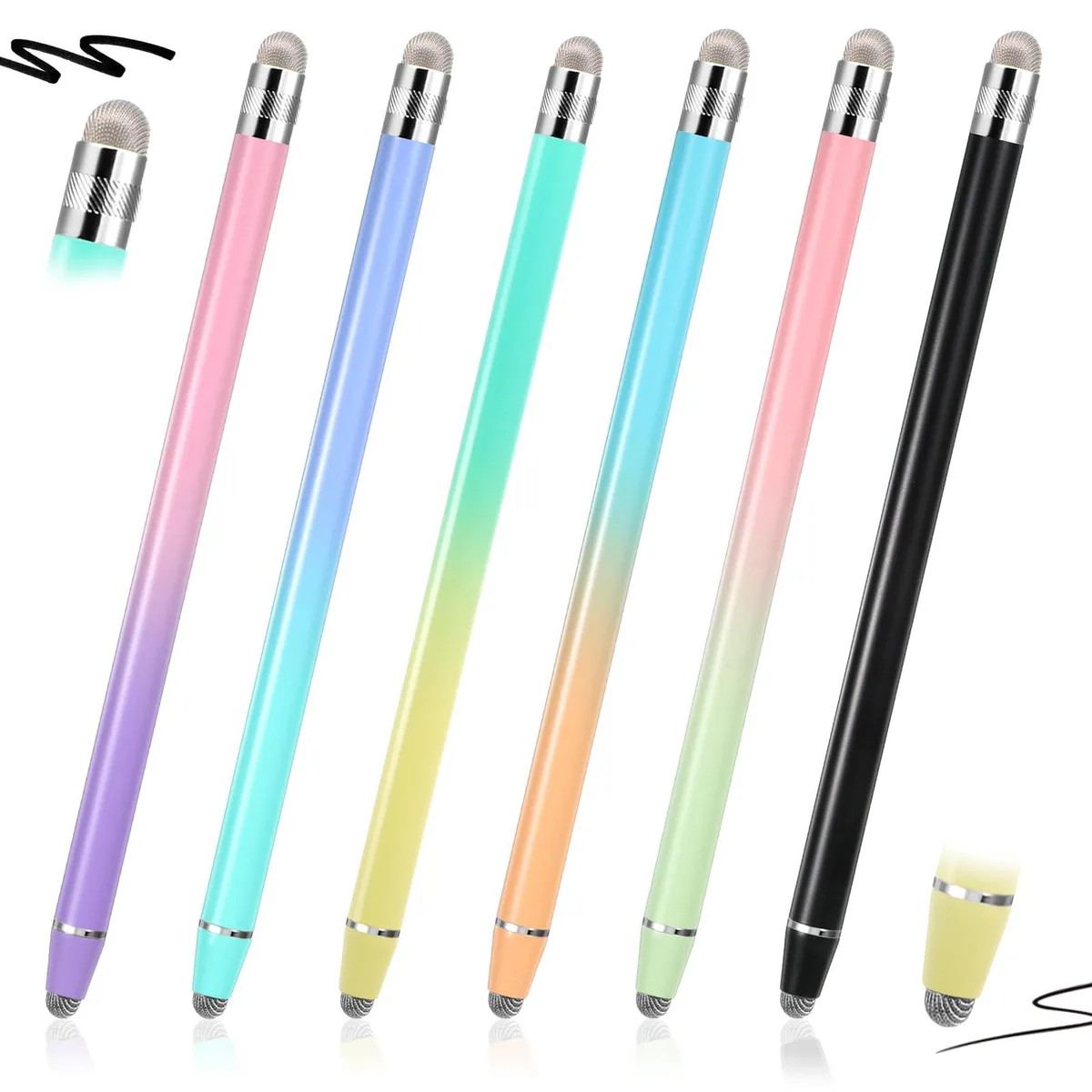  IANFAN 6 Pcs Stylus Pens Multi-Color 14.5 cm 5.5 mm 7 mm — product photo