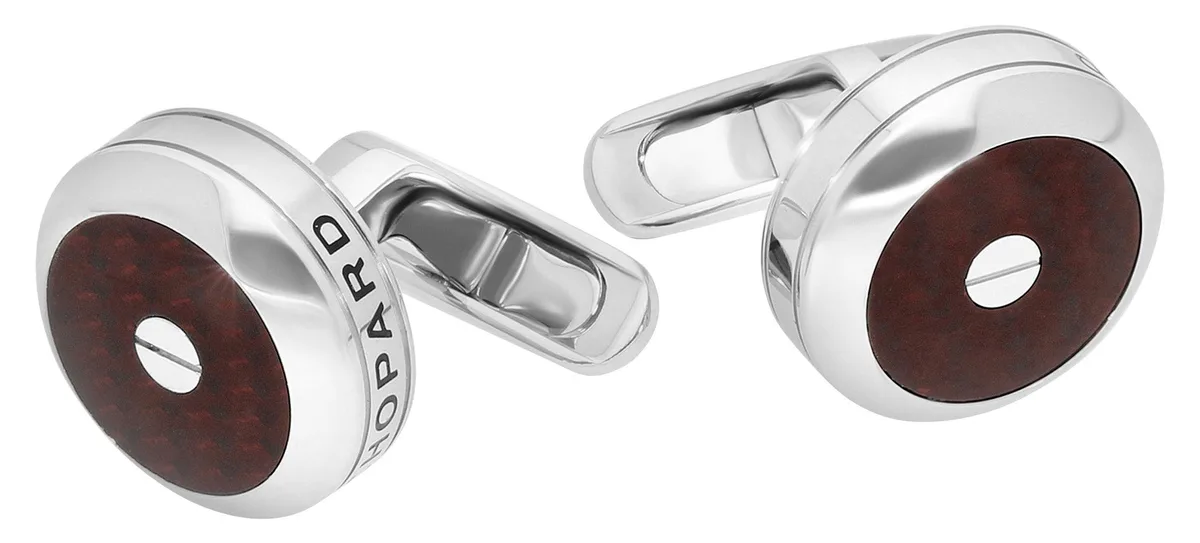 Chopard Chopard 95014-0078 Stainless Steel Red Carbon Fiber Cufflinks — product photo