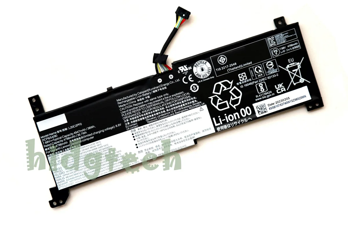 Beisite Beisite L20B2PF0 L20C2PF0 L20M2PF0 L20D2PF0 L20L2PF0 38Wh laptop battery — product photo