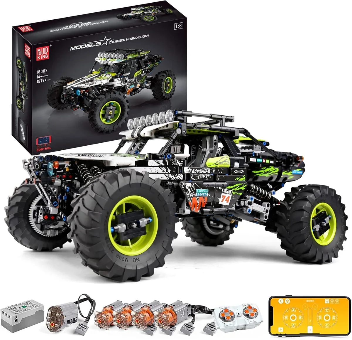 usbroway usbroway Mould King 18002 RC Climbing Car 1879 Pieces toy — product photo