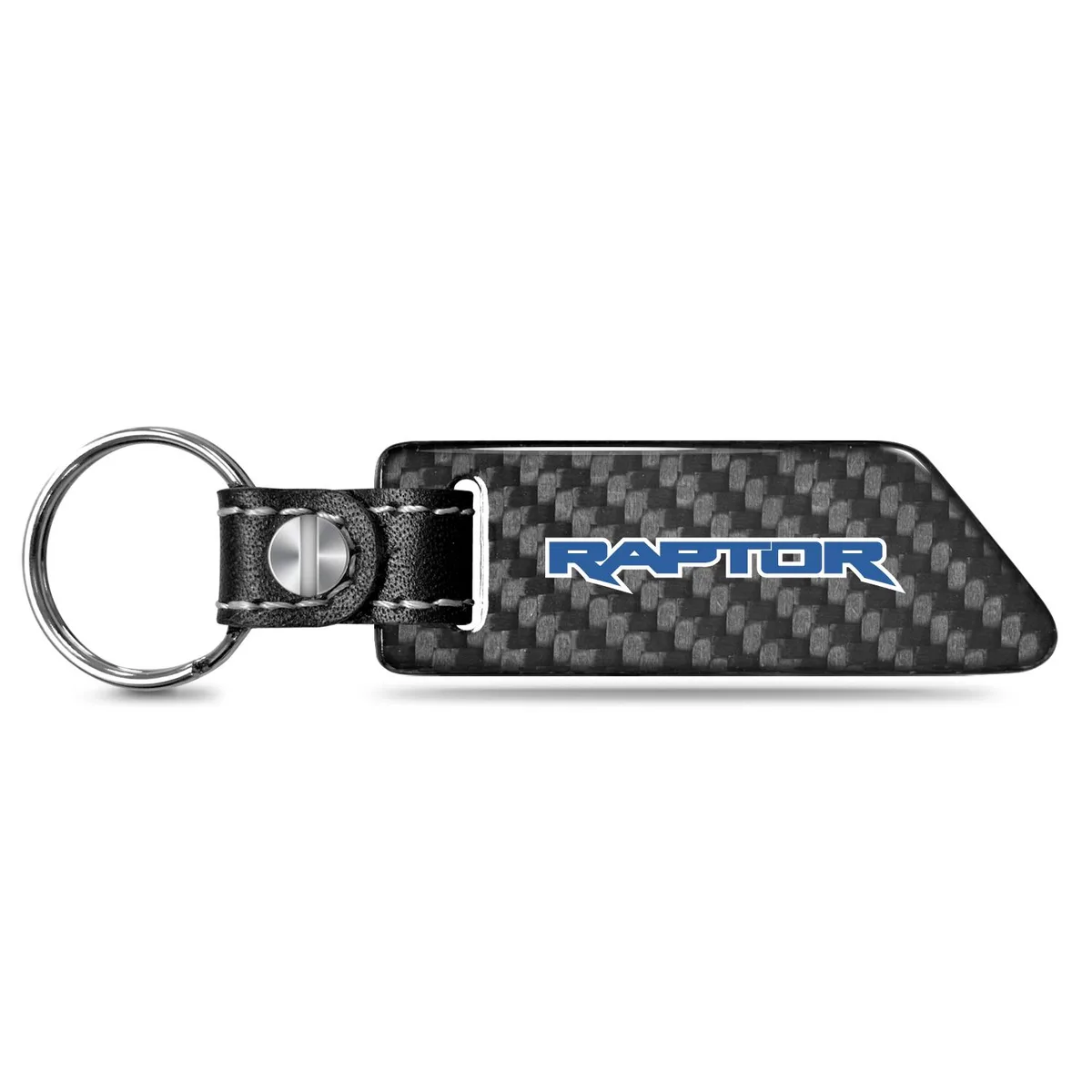 iPick Image, LLC iPick Image, LLC Ford F-150 Raptor Blue Carbon Fiber Leather Key Chain — product photo
