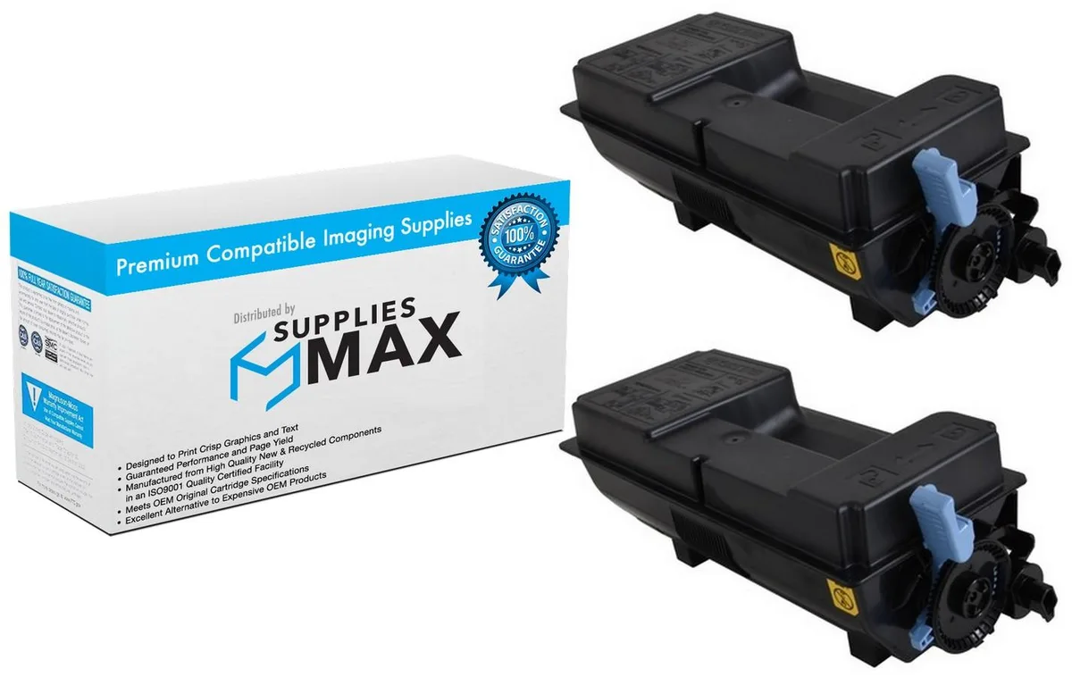 SuppliesMax SuppliesMax KYO1T0C0X0US0_2PK Black Toner Cartridge 2 Pack 15500 Pages — product photo