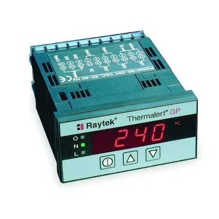 Red LED digital panel meter in 1/8 DIN housing with screw terminals