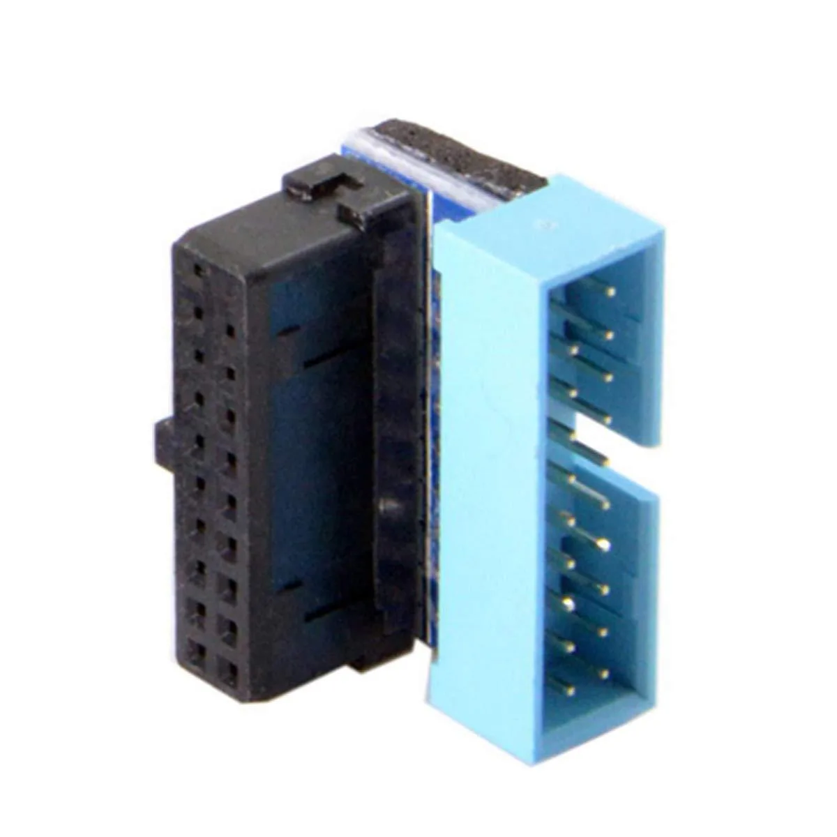 Fervit Fervit USB 3.0 20-pin Male to Female Extension Adapter 90° Up Angled U3-053-UP — product photo