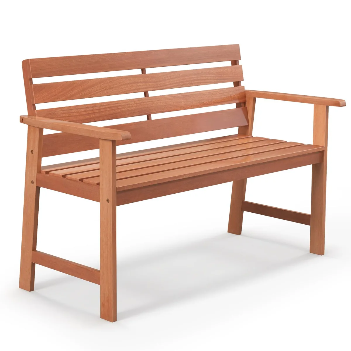 SlickBlue SlickBlue Hardwood 2-Seat Bench Brown 48" x 25" x 33 — product photo