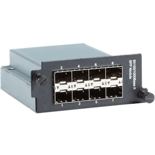 Black Box Corporation Black Box Corporation LE2721C 8-port Gigabit hardened switch module — product photo