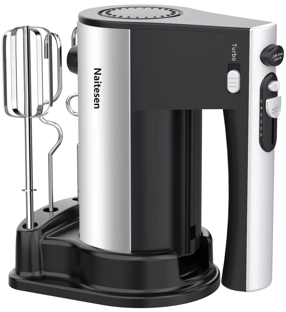  Naitesen 600W Electric Hand Mixer 10 Speed Black — product photo