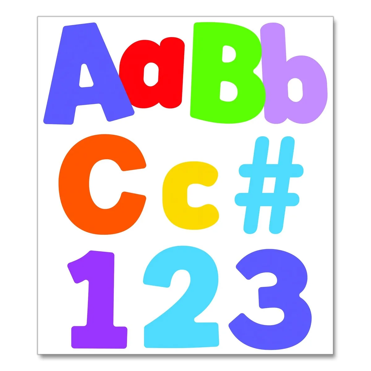 Carson-Dellosa Publishing Carson-Dellosa Publishing EZ Letter Combo Pack 4" Assorted Color Splash 219 Pieces 130098 — product photo