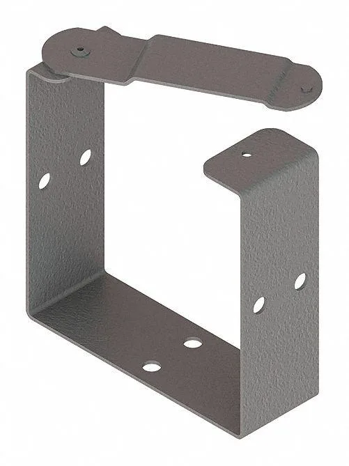 Grey painted steel U-connector for 4x4 wireway, NEMA 1