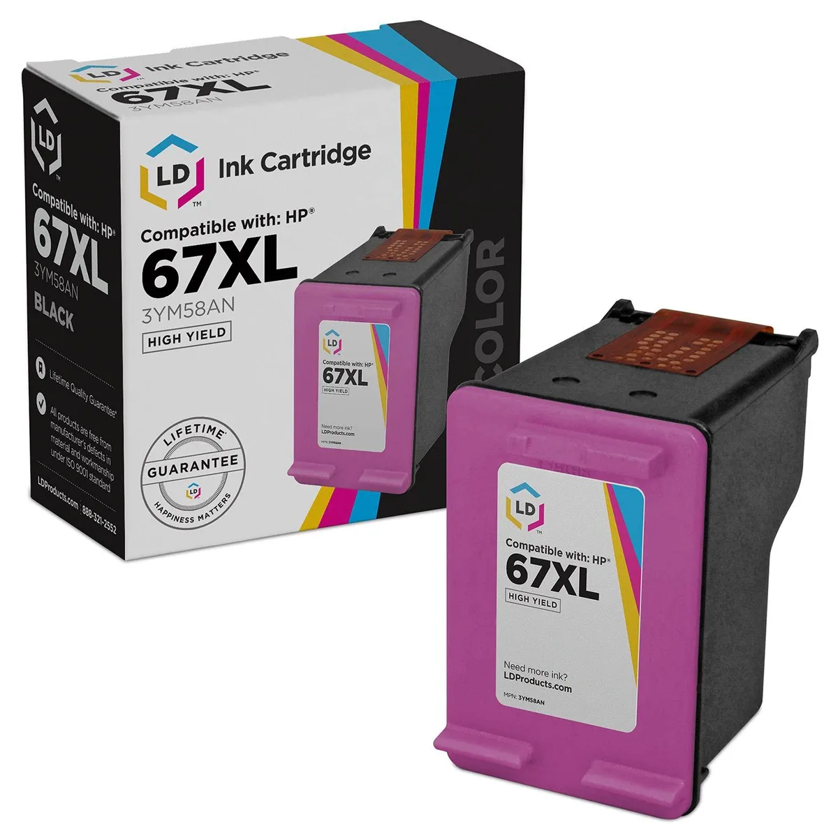 LD Products LD Products 67XL Tri-Color Ink Cartridge 200 Pages — product photo