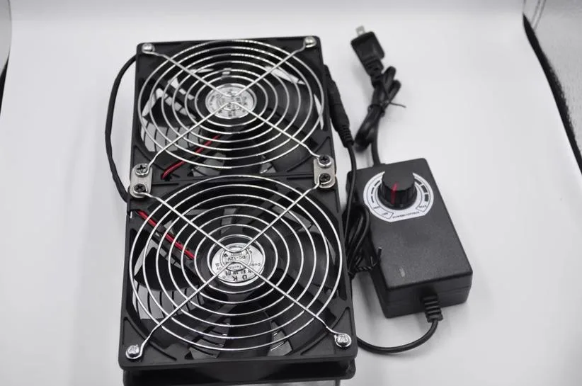 NO. NO. 120mm Dual Fan Kit 110-240V AC Speed Controller 3-12V — product photo