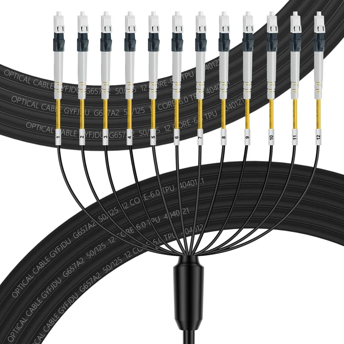 Batianda Batianda 12 Core OS2 LC Outdoor Fiber Cable 50m 164ft 2 in 1 accessory — product photo