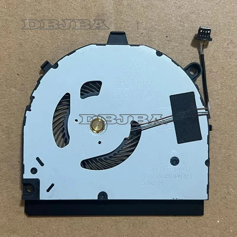 Small black laptop CPU cooling fan with wire connector