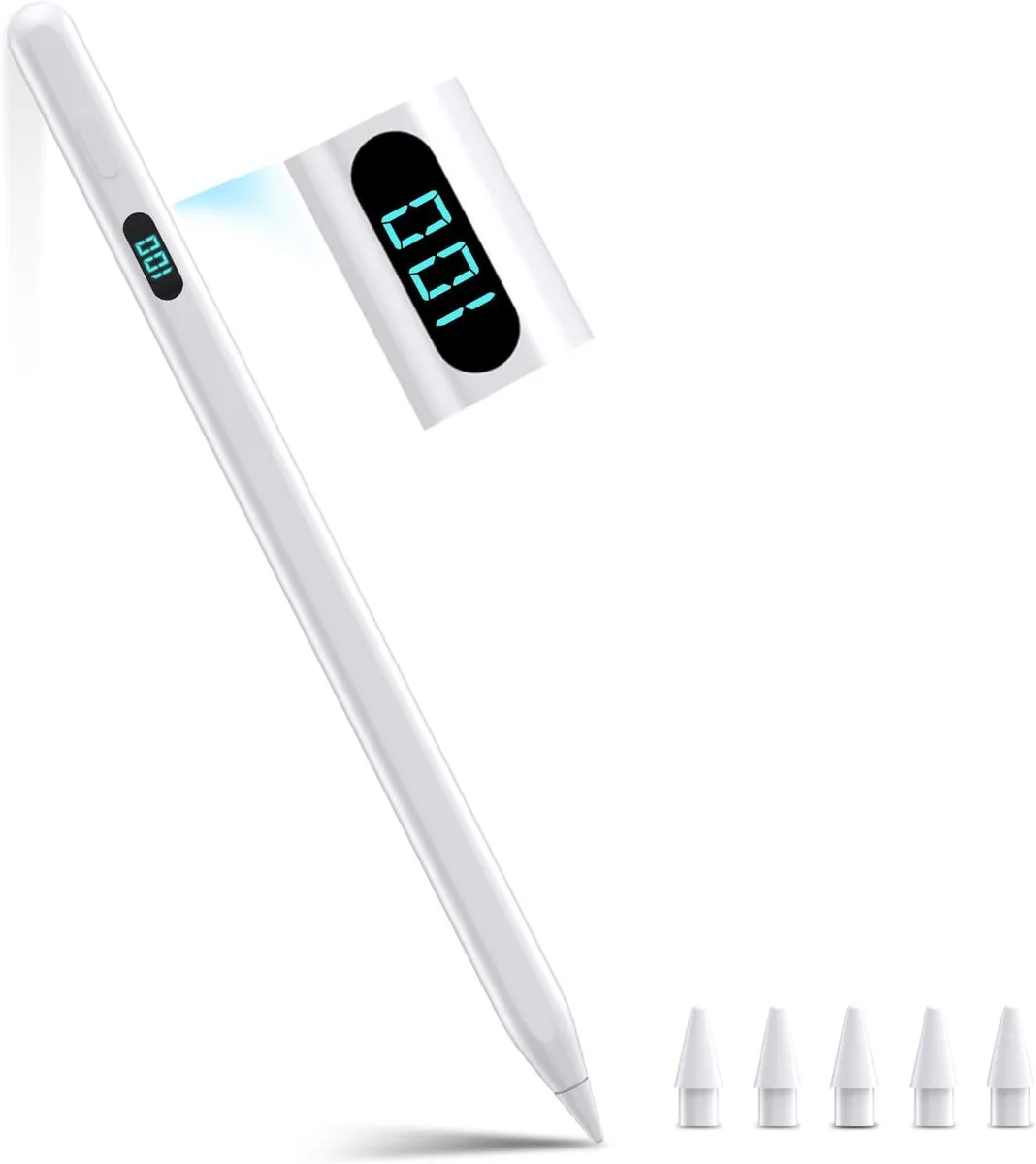 Werleo Werleo iPad Stylus White 5 Extra Tips USB-C 25 min Magnetic — product photo