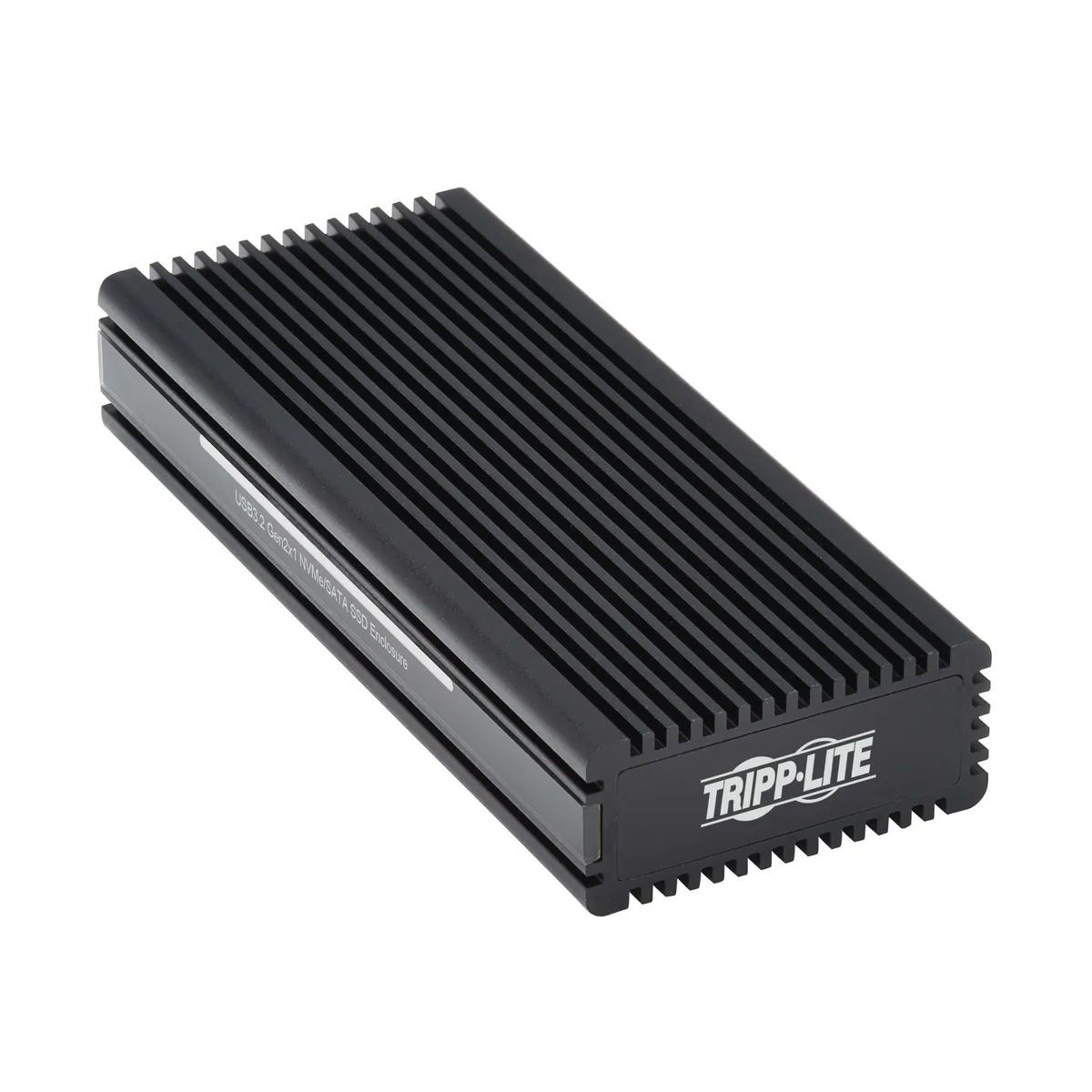 Tripp Lite Tripp Lite U457-1M2-NVME-L drive enclosure, USB 3.2 Gen 2 10 Gbps, M.2 NVME SATA — product photo