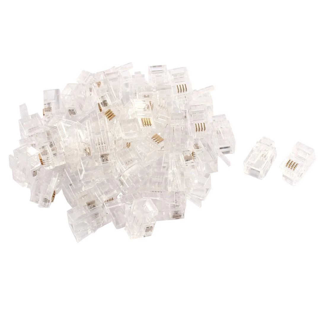 Unique-Bargains Unique-Bargains RJ9 4P4C Telephone Connector 50pcs — product photo