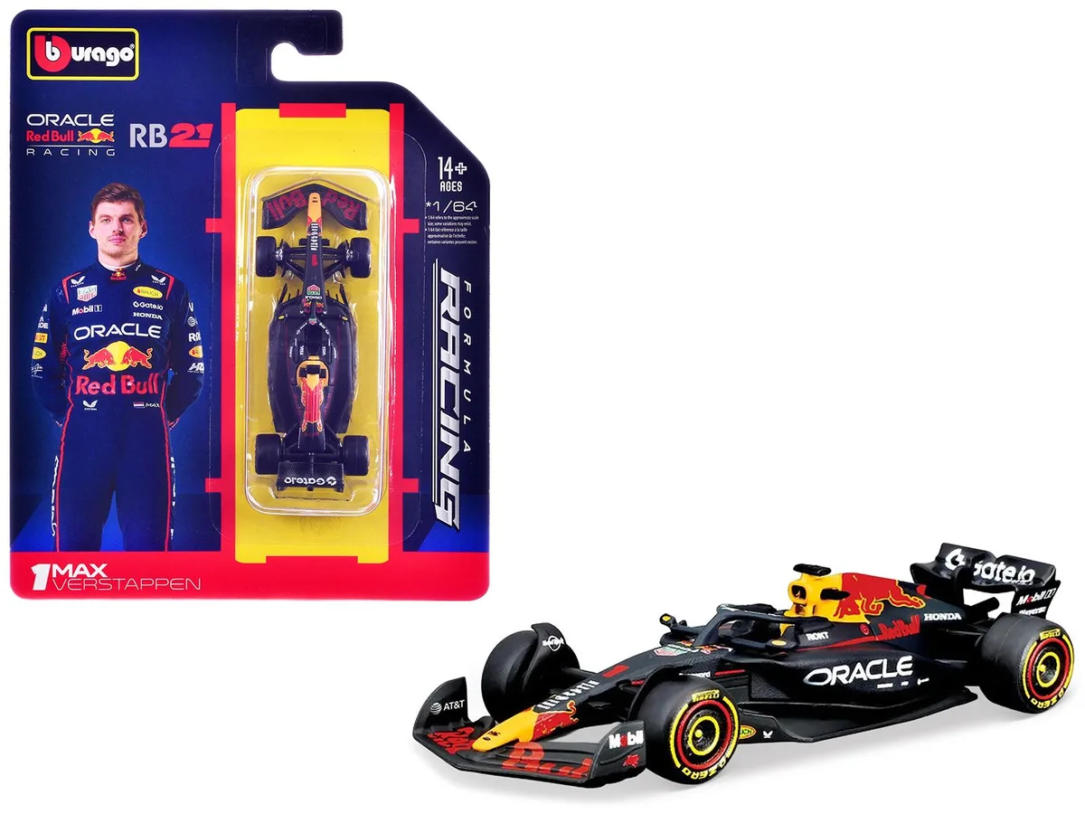 BBURAGO BBURAGO Red Bull Racing RB21 #1 Max Verstappen 2025 1/64 Diecast Car — product photo