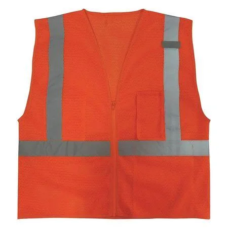 Condor Condor 3ZDR8 Class 2 High-Visibility Vest 2XL Orange Polyester Mesh Zipper — product photo