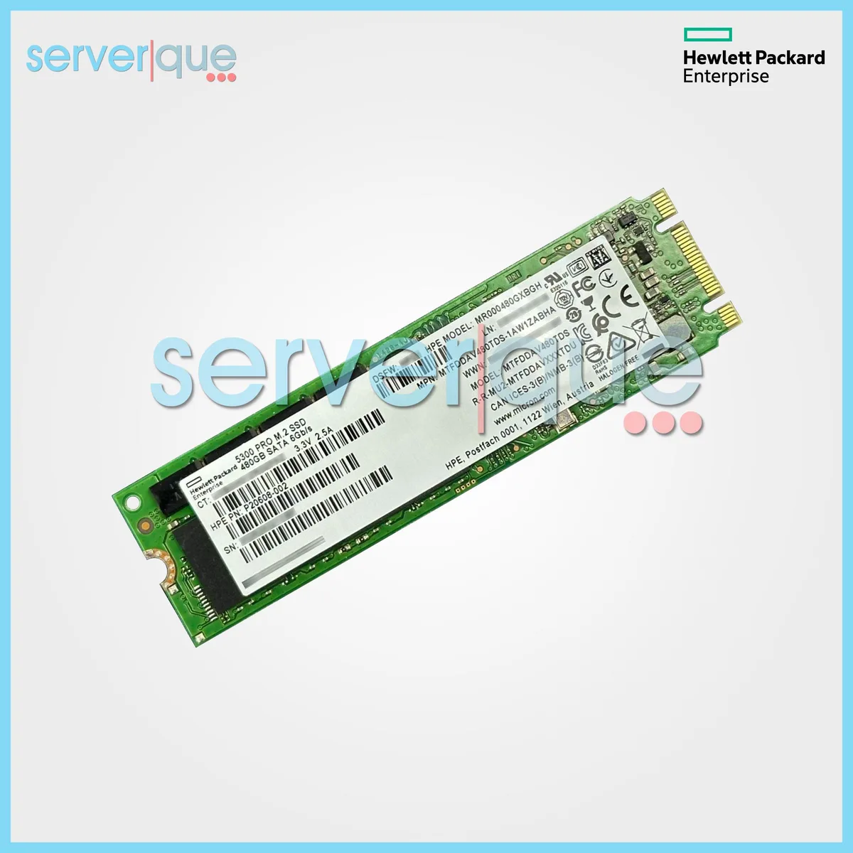 HPE HPE 480GB Mixed Use SATA M.2 2280 internal SSD P20608-002 — product photo