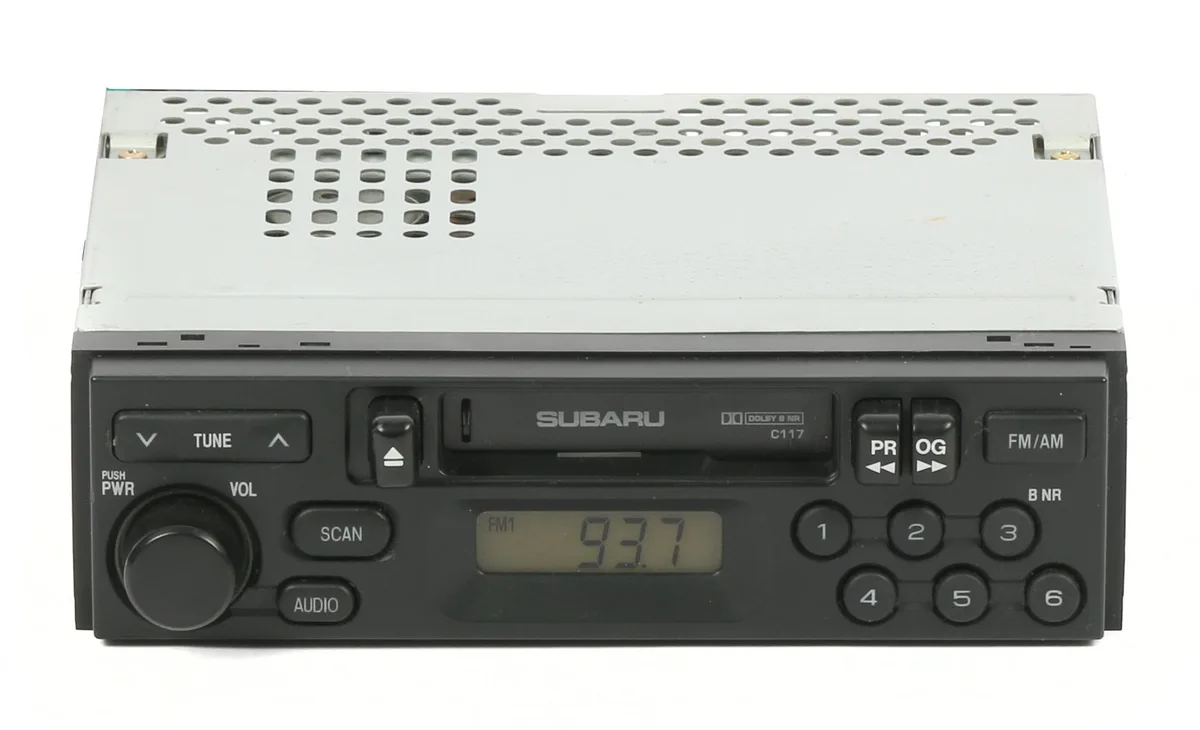 1 Factory Radio 1 Factory Radio PF-1631L C11F AM FM Cassette Receiver 2000-2001 Subaru Legacy — product photo