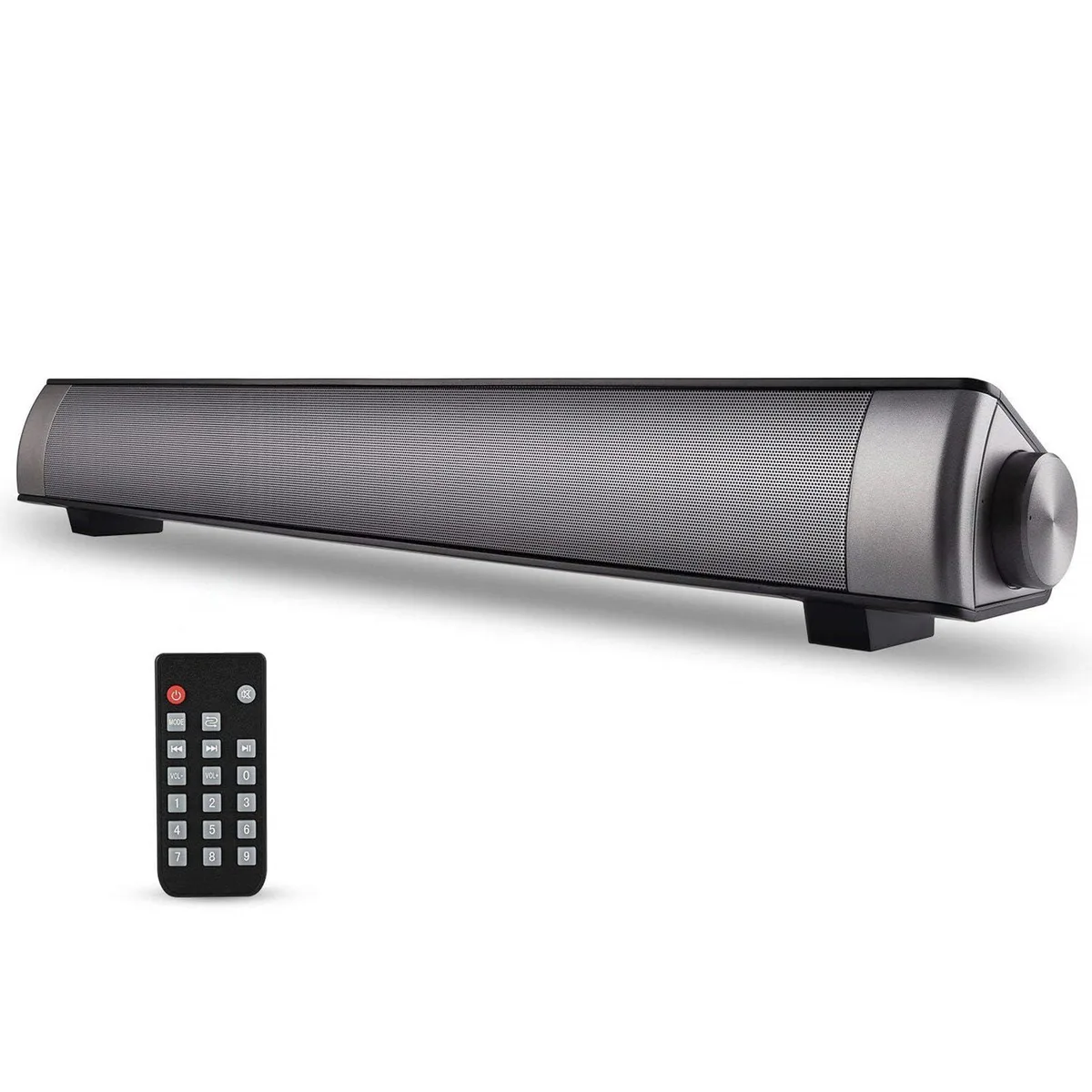 Black 2.1 channel soundbar 25 in long ABS cabinet