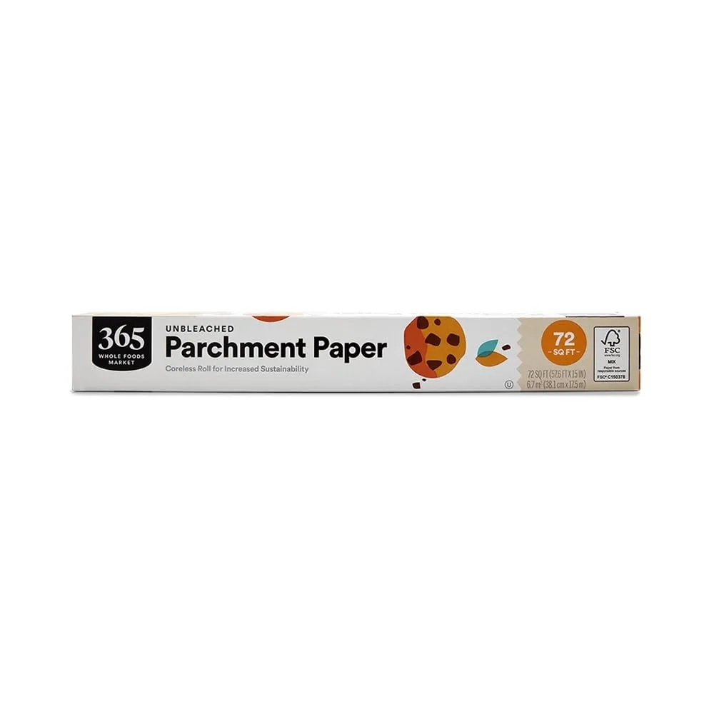 365 by Whole Foods Market Unbleached Parchment Paper 72 Sq Ft 100 Sheets — product photo