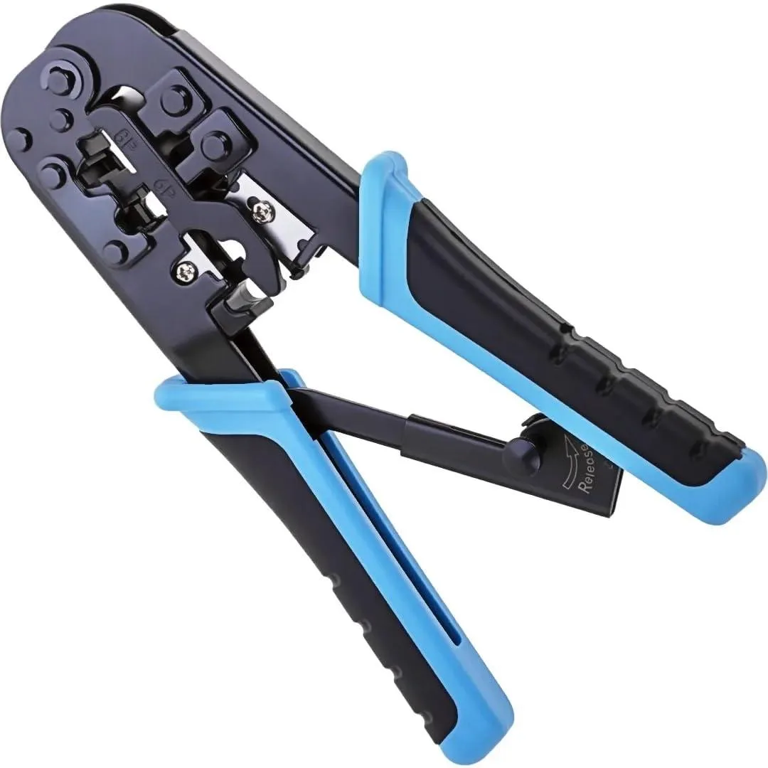  RJ45 Crimp Tool 3-in-1 Crimper Stripper Cutter Blue — product photo