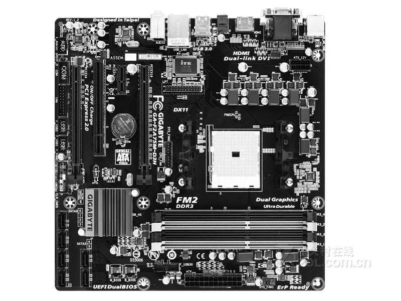GIGABYTE GIGABYTE GA-F2A75M-D3H rev.1.2 AMD motherboard — product photo