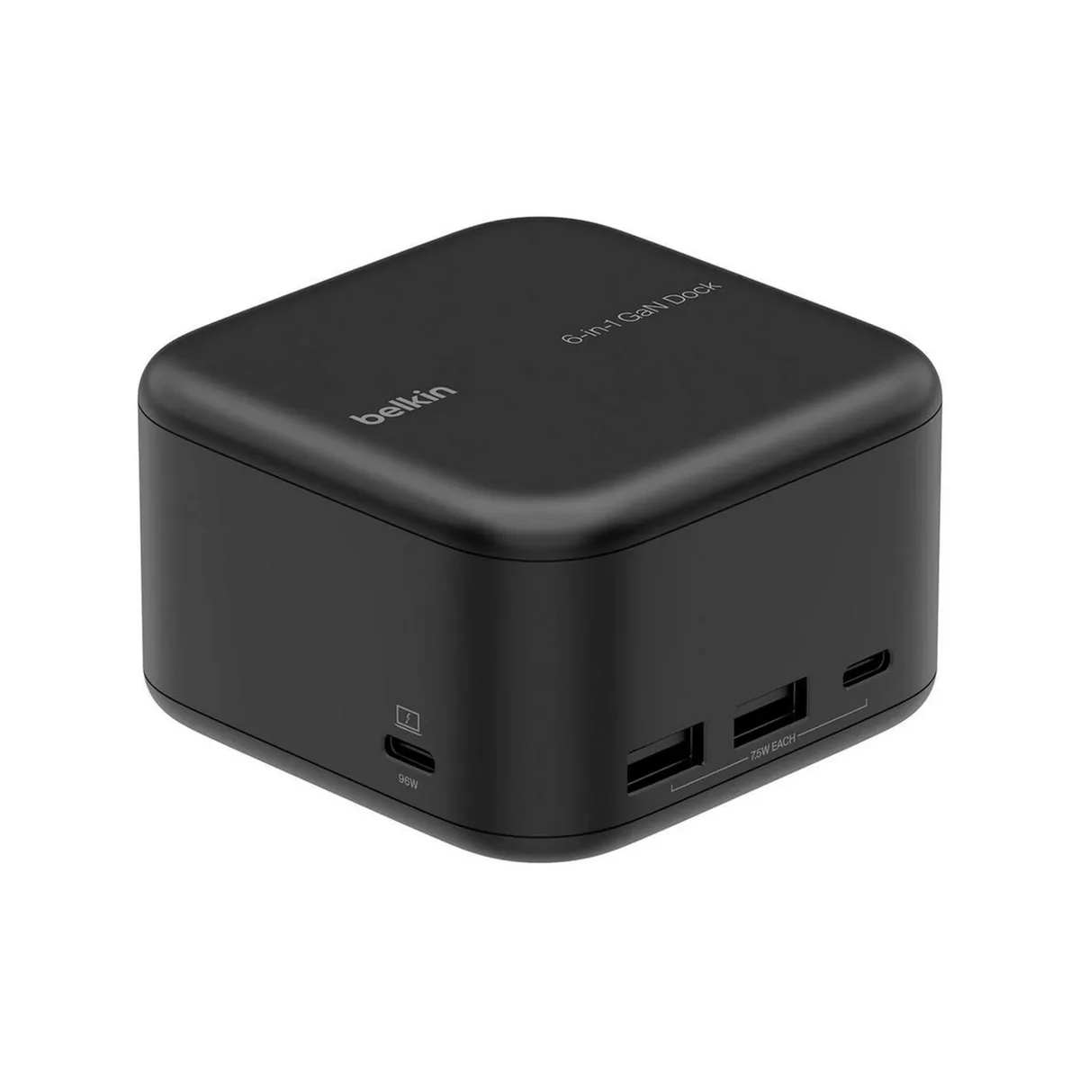 Belkin Belkin Connect USB-C 6-in-1 Core GaN Dock 130W 96W PD Black — product photo