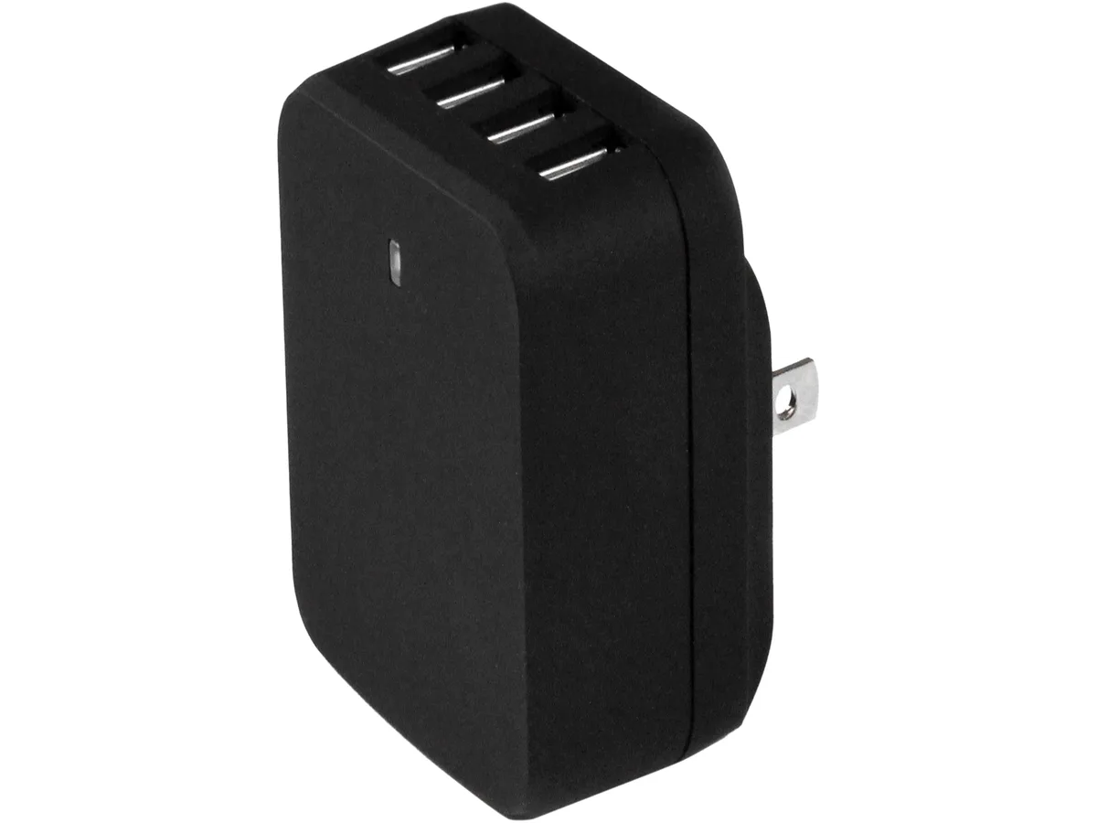 STARTECH STARTECH USB4PACBK 4-Port USB Wall Charger 34W with International Adapter — product photo