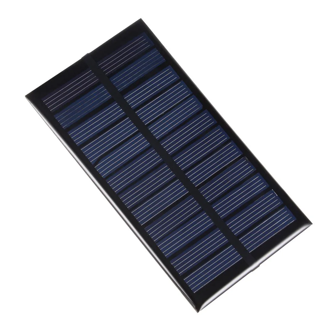 Small rectangular black and green poly solar panel 110 by 60 mm
