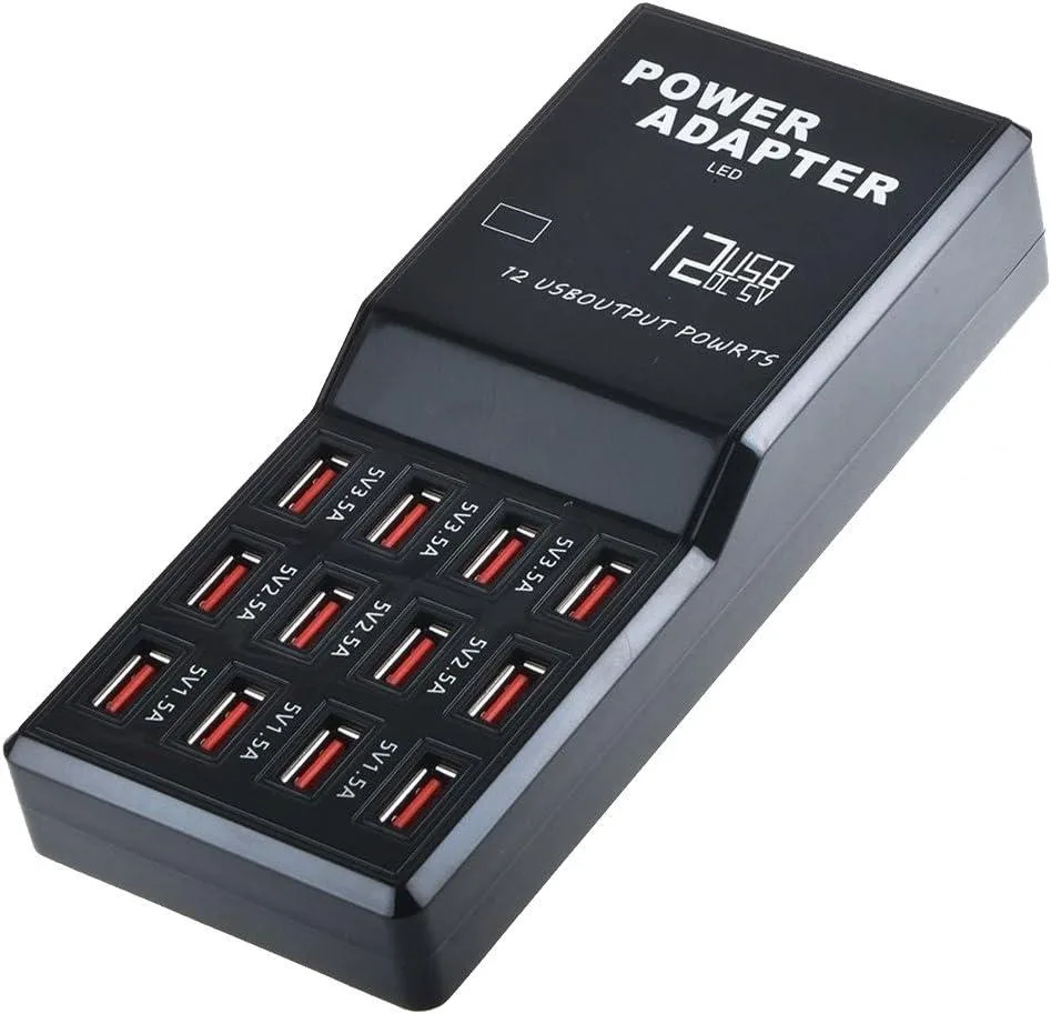 BONAEVER BONAEVER 12-Port 60W USB Charging Station Black — product photo