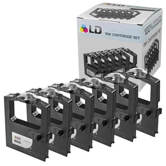 LD Products LD Products Okidata 52102001 Nylon Printer Ribbon Cartridges Black 6-Pack — product photo