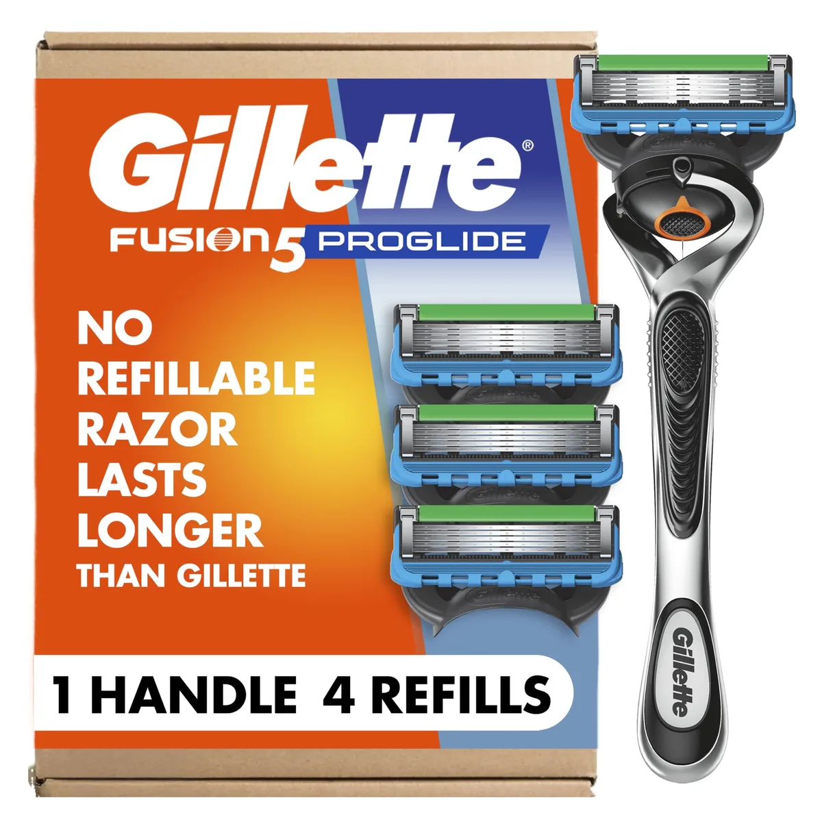  Gillette Fusion5 ProGlide Razor 1 Handle 4 Refills — product photo